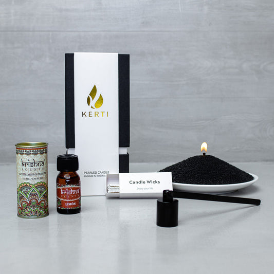 Set Vela Perlada + Apaga Vela + Esencia